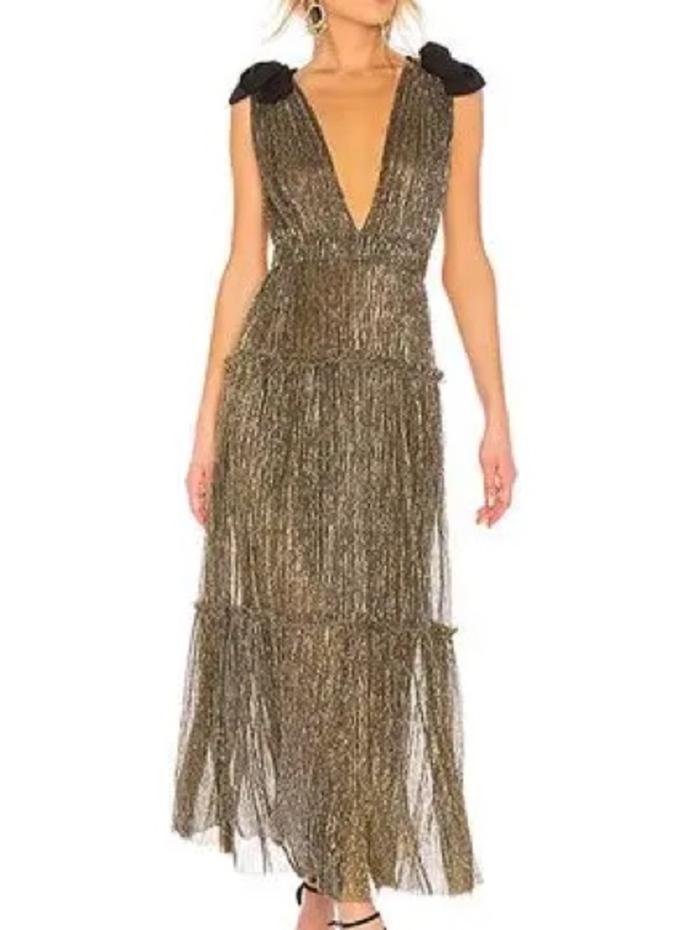 Sabina Musayev Ray Dress in Gold
